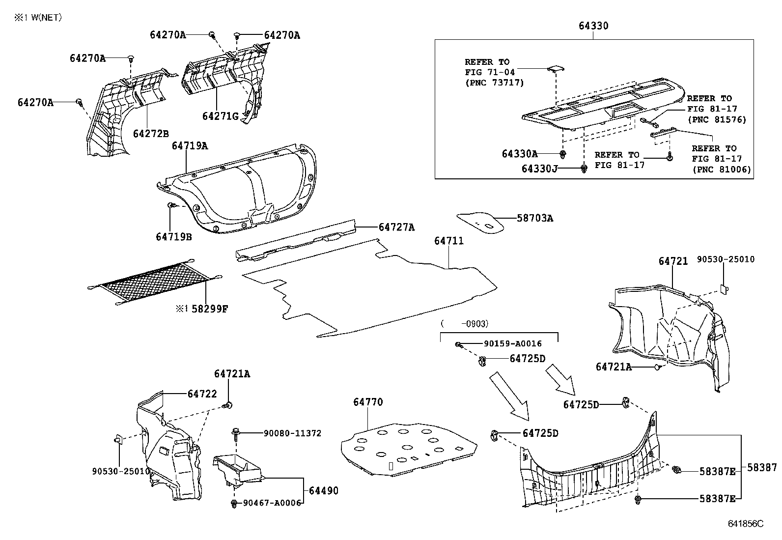  CAMRY NAP |  PACKAGE TRAY PANEL LUGGAGE COMPARTMENT MAT