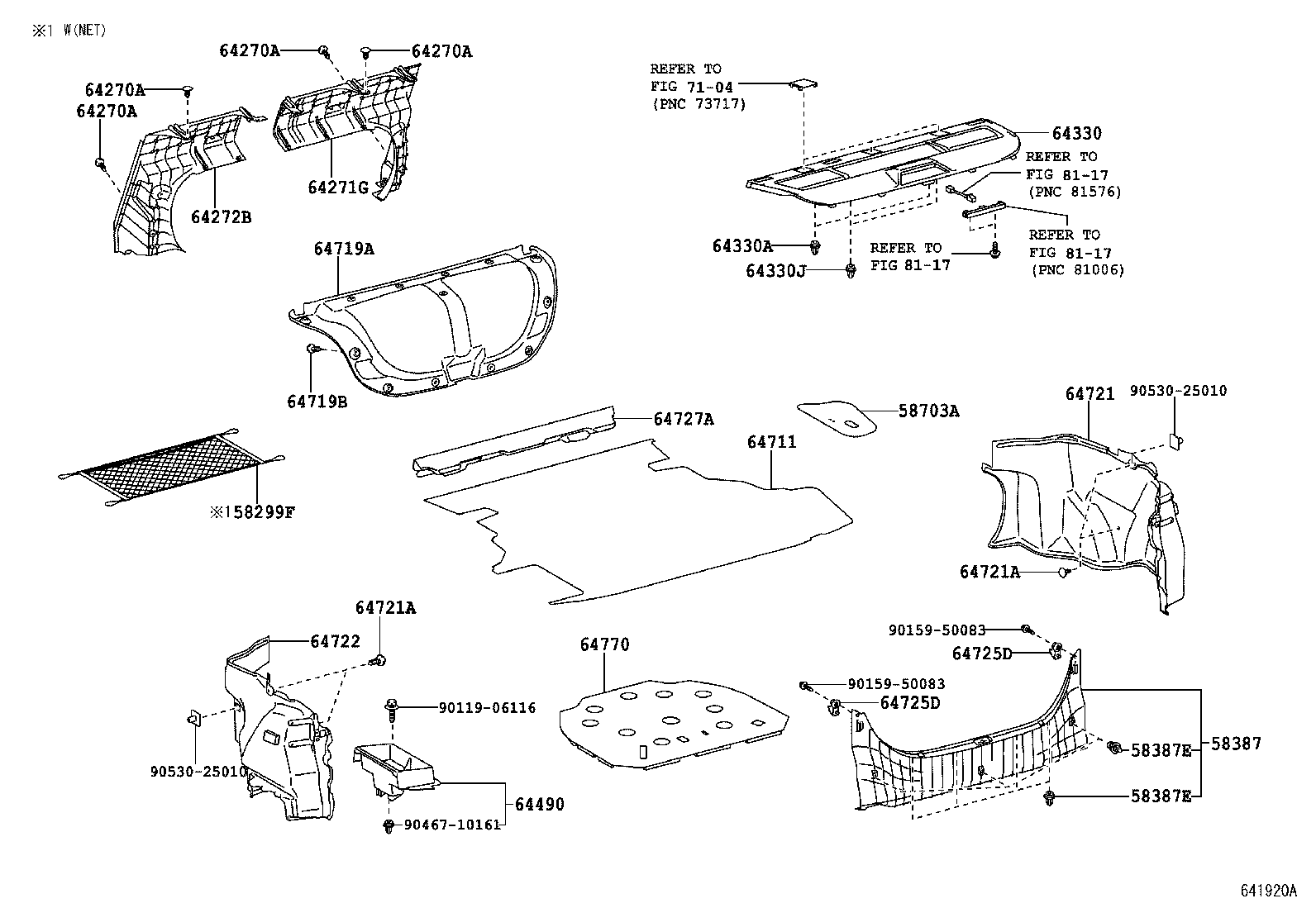  CAMRY JPP |  PACKAGE TRAY PANEL LUGGAGE COMPARTMENT MAT
