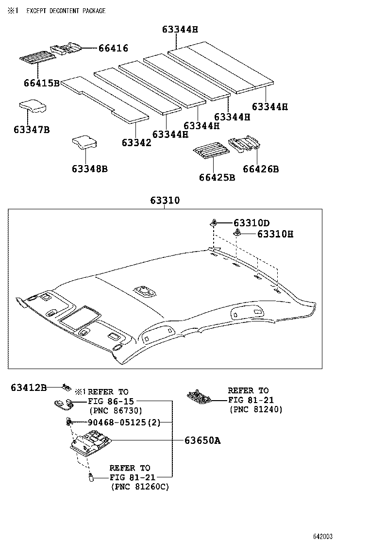  CAMRY HV NAP |  ROOF HEADLINING SILENCER PAD