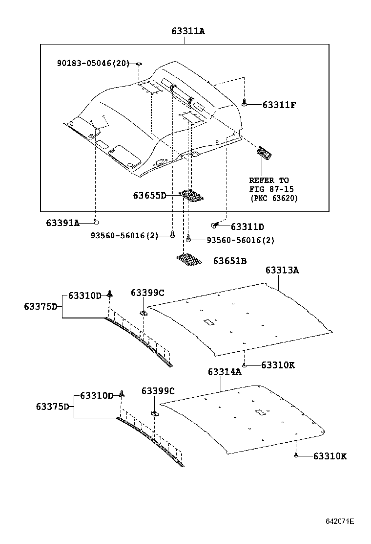  HIACE |  ROOF HEADLINING SILENCER PAD