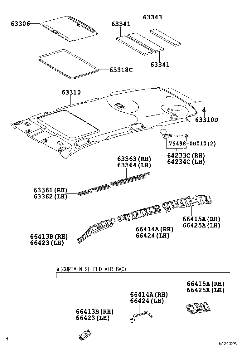  RAV4 NAP |  ROOF HEADLINING SILENCER PAD