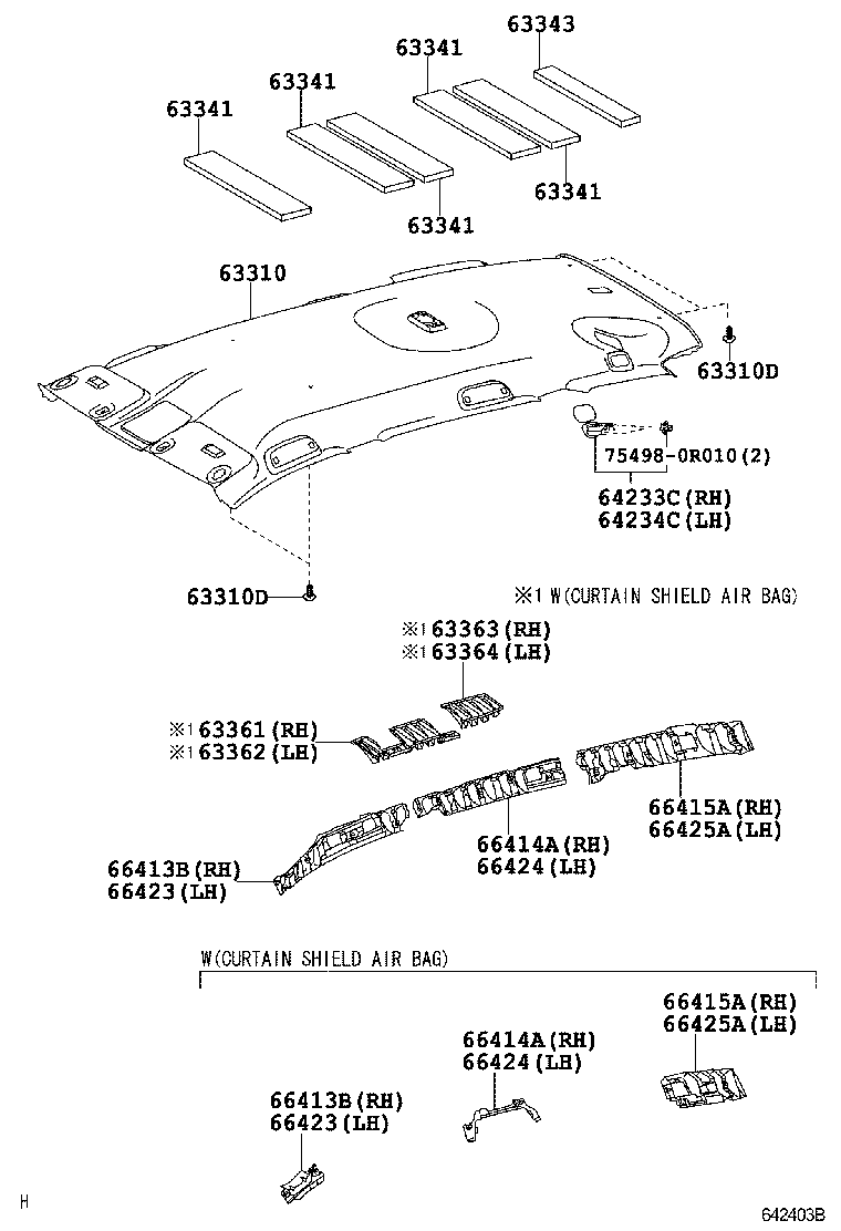  RAV4 NAP |  ROOF HEADLINING SILENCER PAD