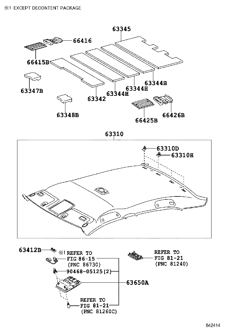  CAMRY HV NAP |  ROOF HEADLINING SILENCER PAD