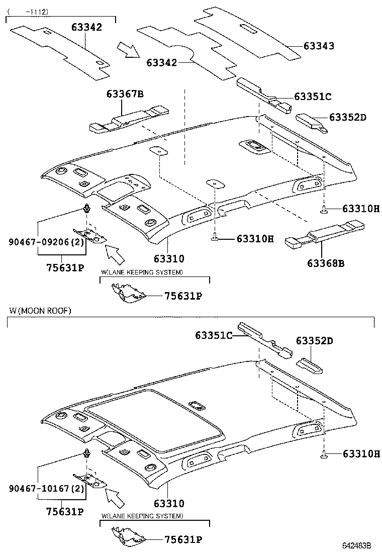  PRIUS |  ROOF HEADLINING SILENCER PAD