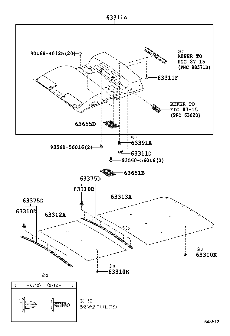  HIACE |  ROOF HEADLINING SILENCER PAD