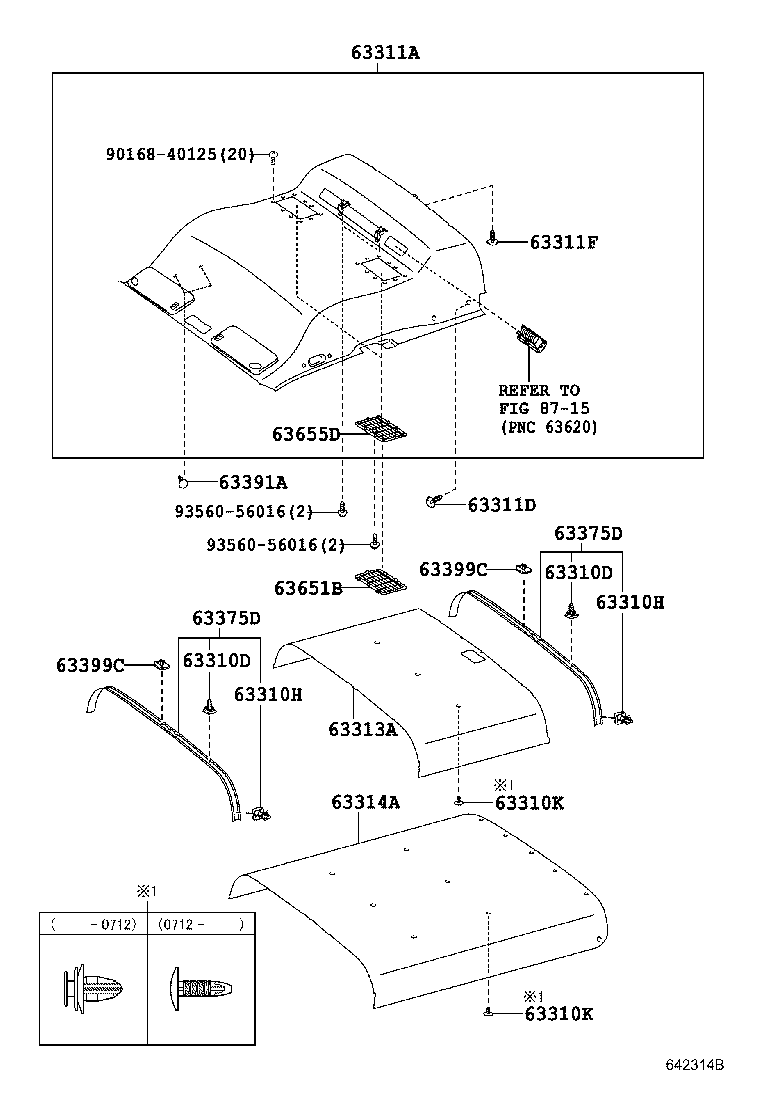  HIACE |  ROOF HEADLINING SILENCER PAD