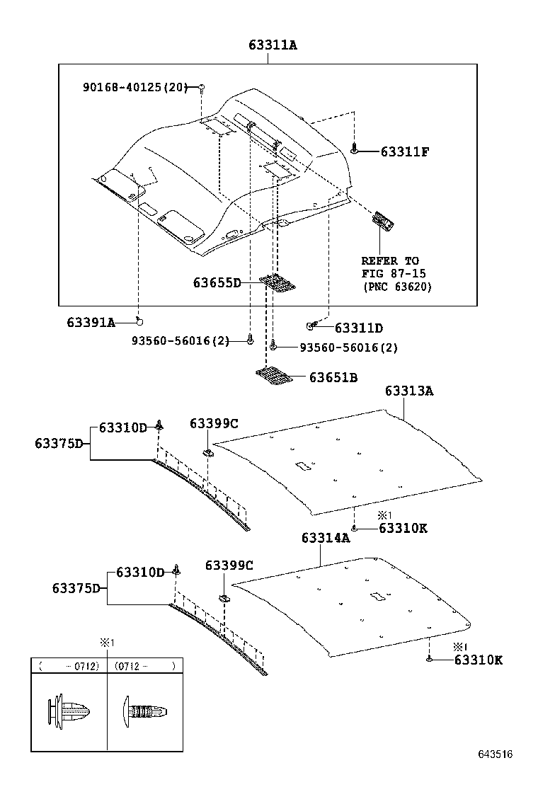  HIACE |  ROOF HEADLINING SILENCER PAD