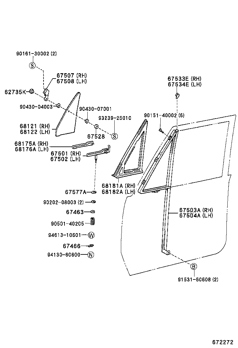  LAND CRUISER 70 |  FRONT DOOR VENTILATOR WINDOW