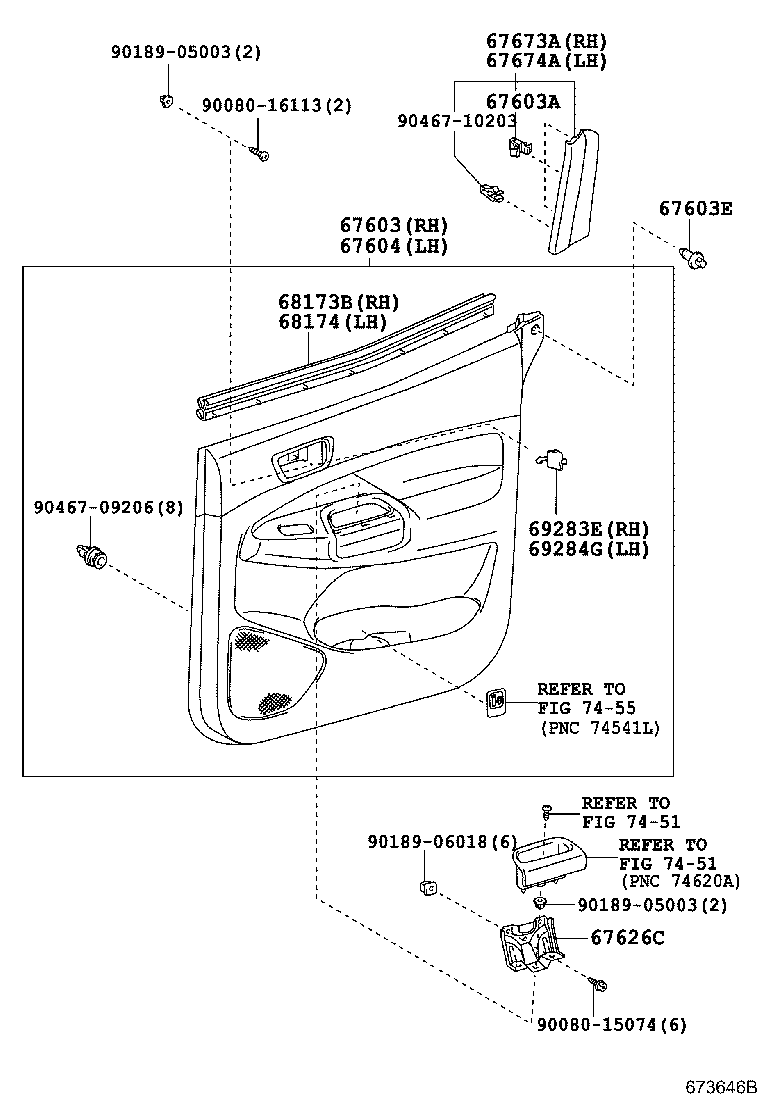  TACOMA |  REAR DOOR PANEL GLASS