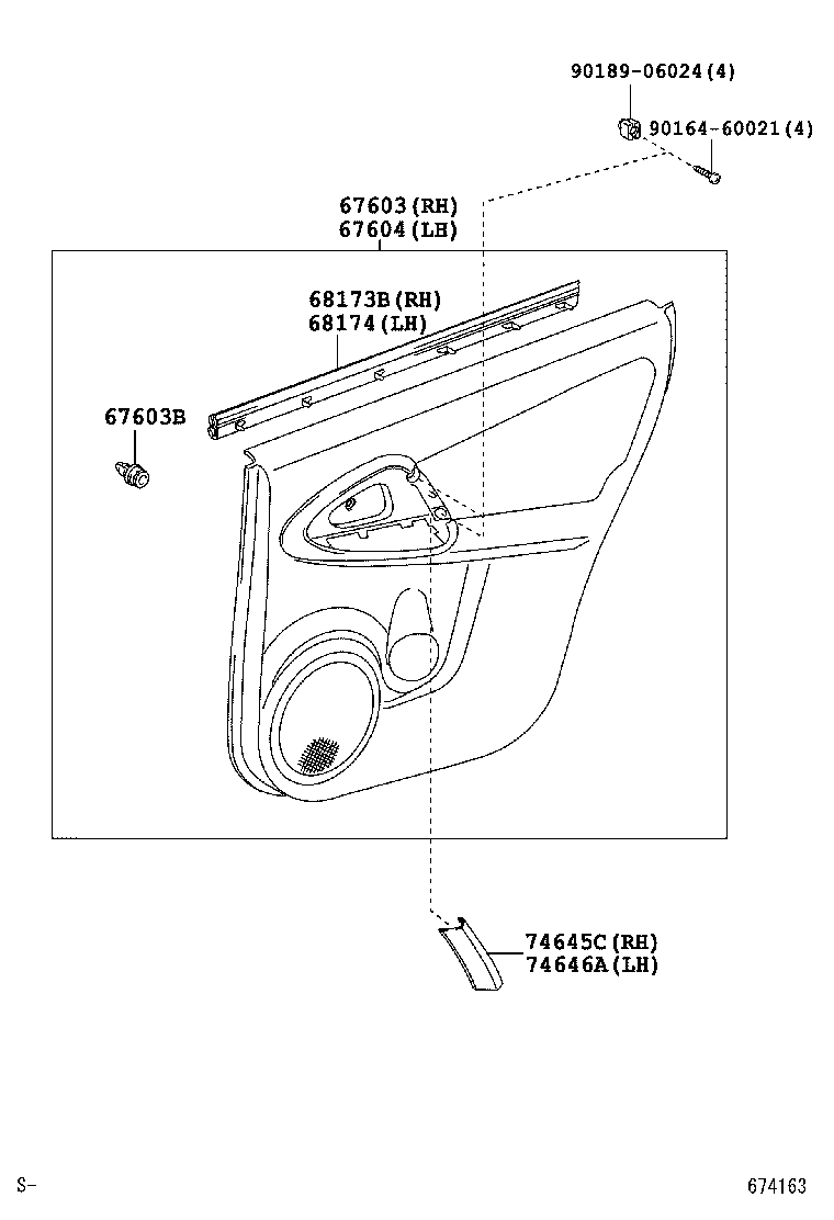  RAV4 JPP |  REAR DOOR PANEL GLASS