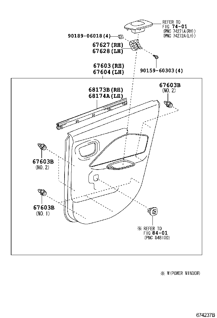  YARIS |  REAR DOOR PANEL GLASS