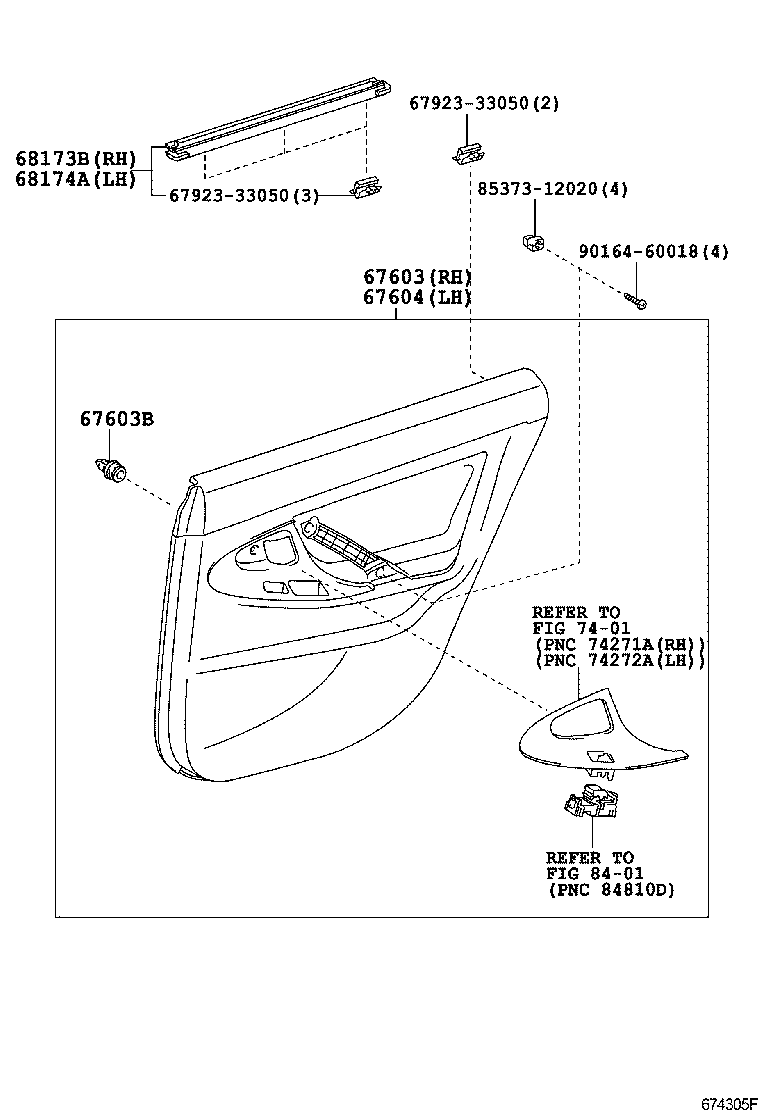  CAMRY JPP |  REAR DOOR PANEL GLASS