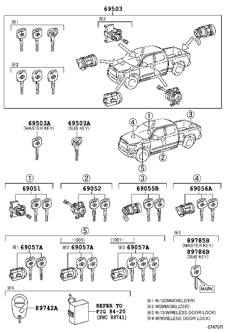  TUNDRA |  LOCK CYLINDER SET