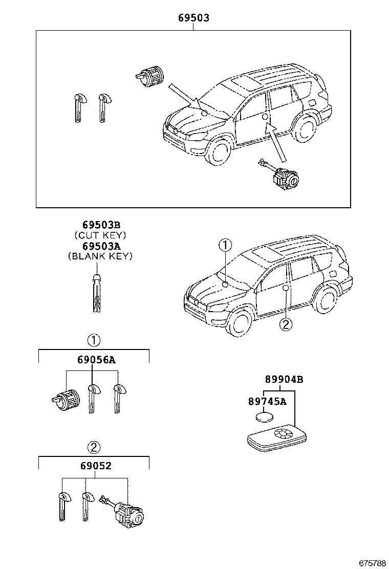  RAV4 JPP |  LOCK CYLINDER SET