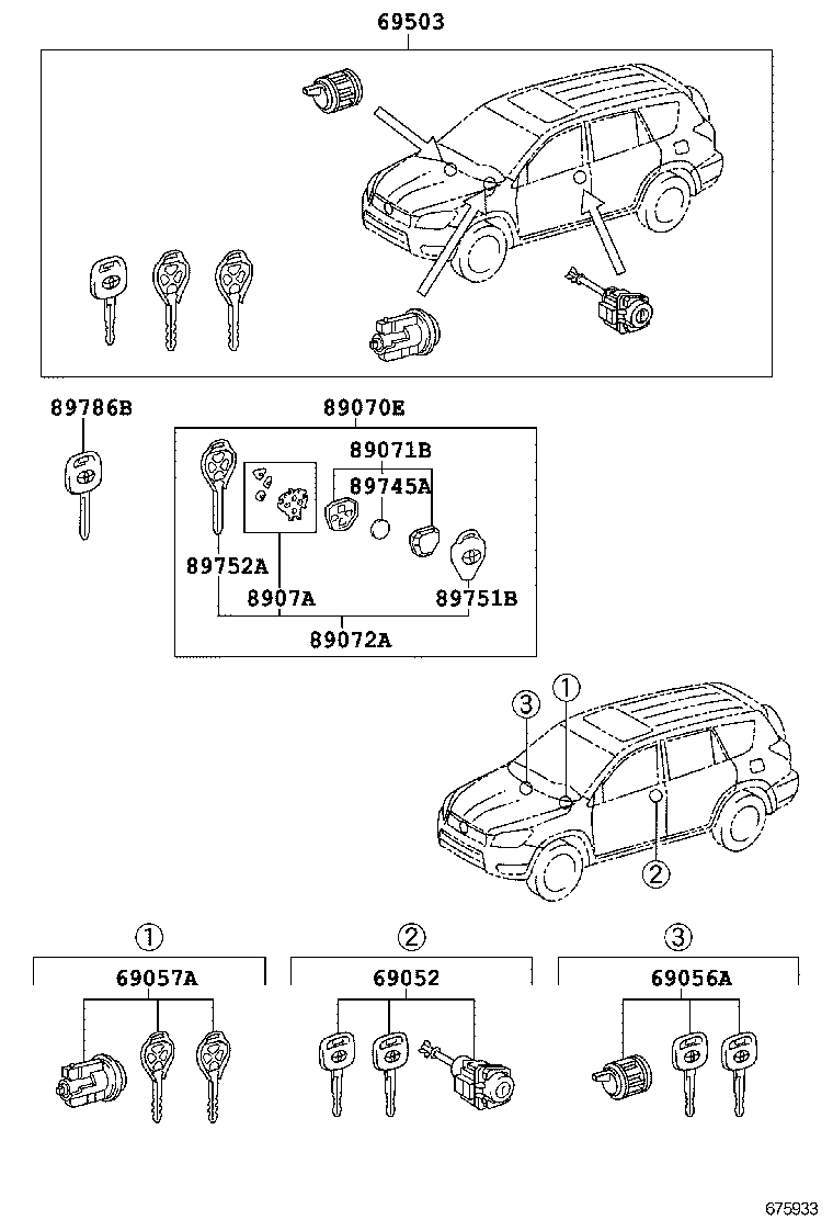  RAV4 NAP |  LOCK CYLINDER SET