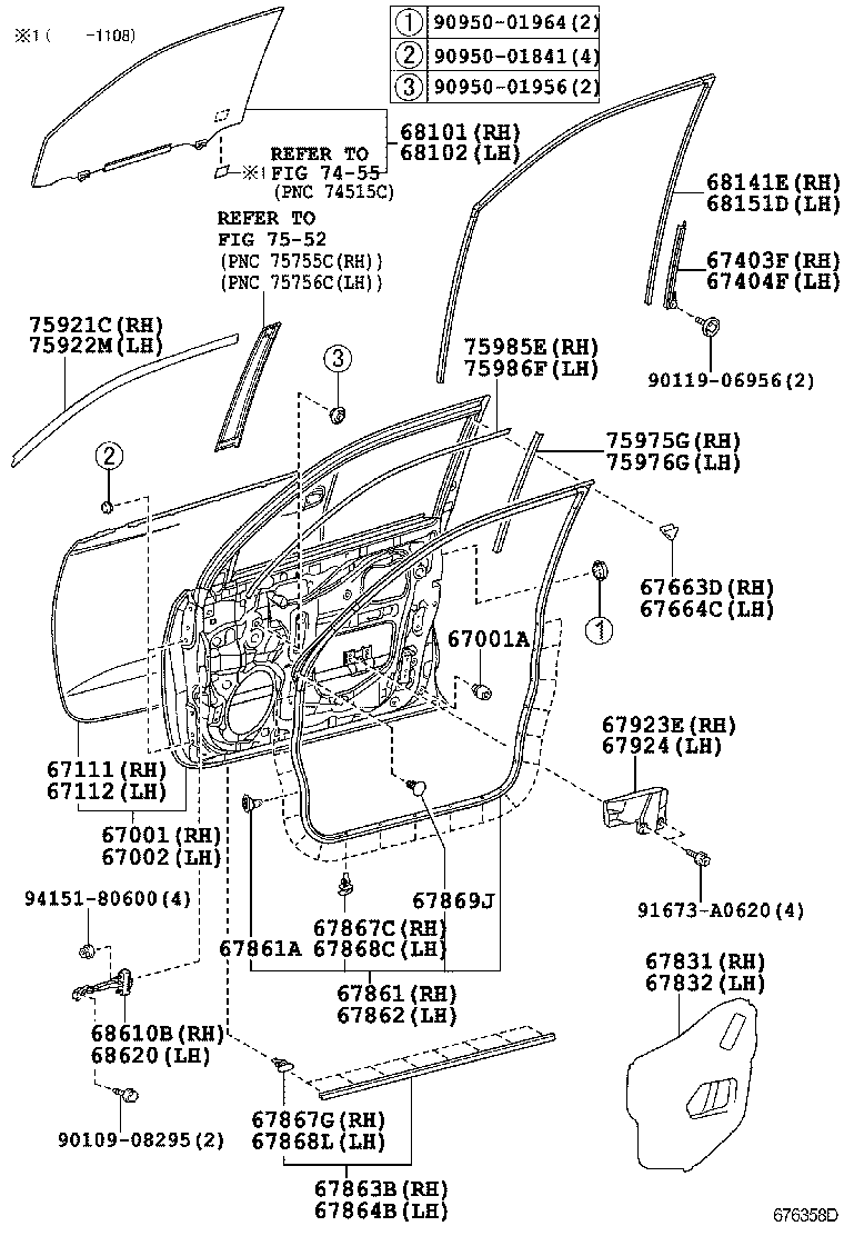  GX460 |  FRONT DOOR PANEL GLASS