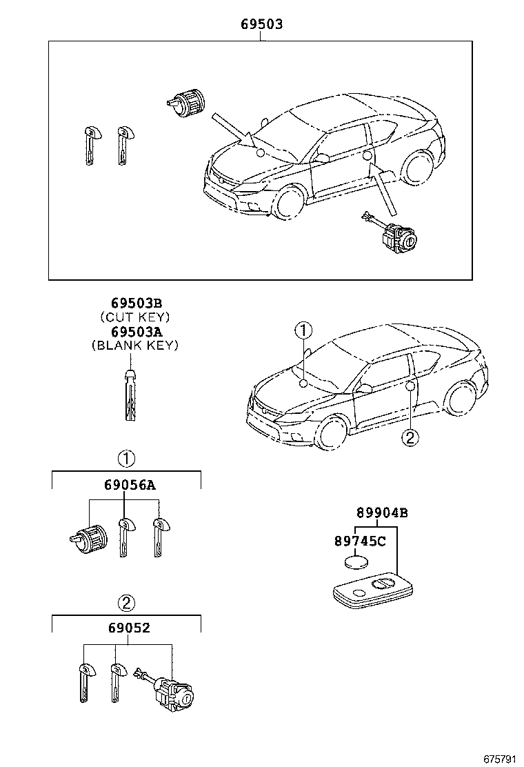  SCION TC |  LOCK CYLINDER SET