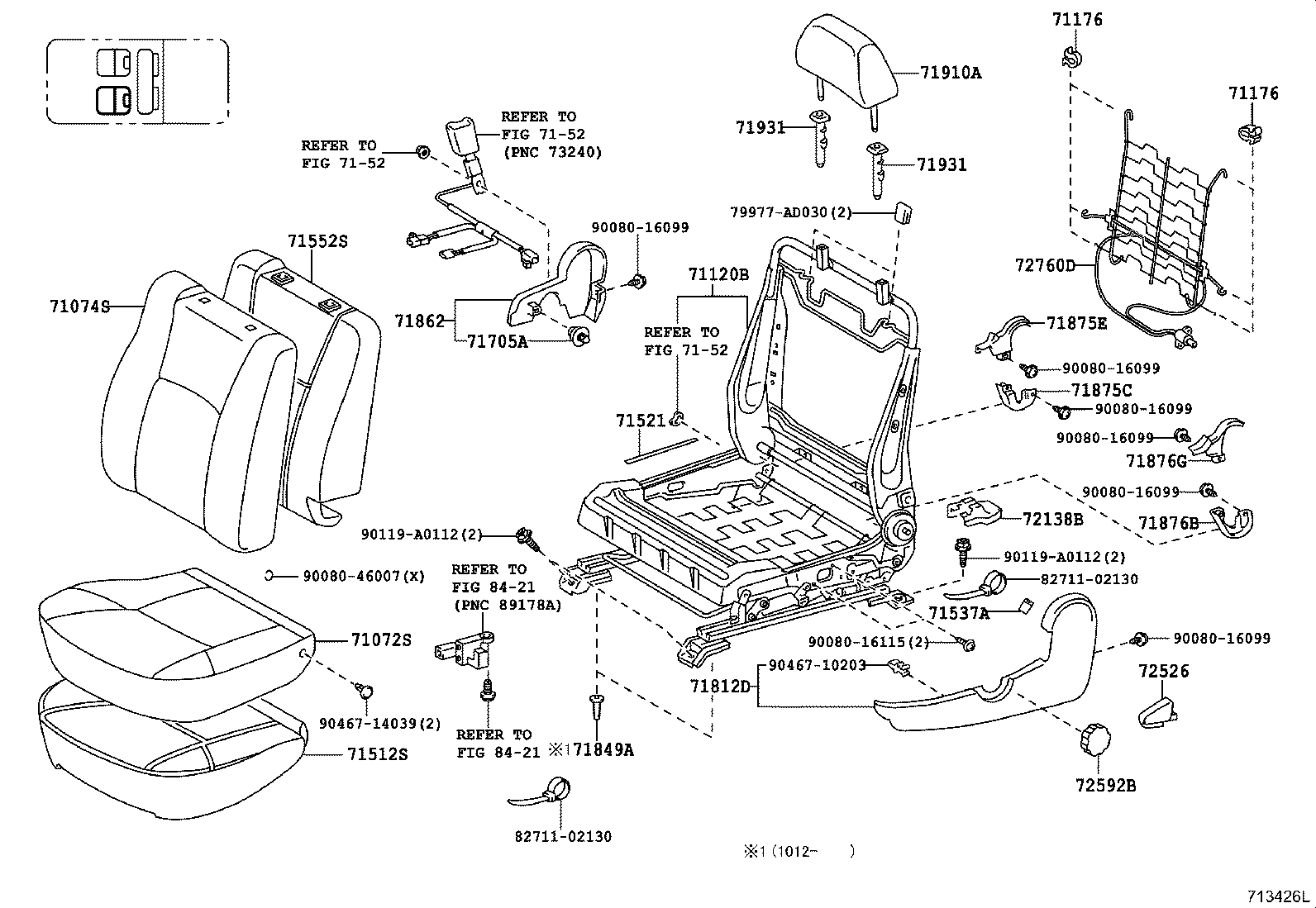  TACOMA |  SEAT SEAT TRACK