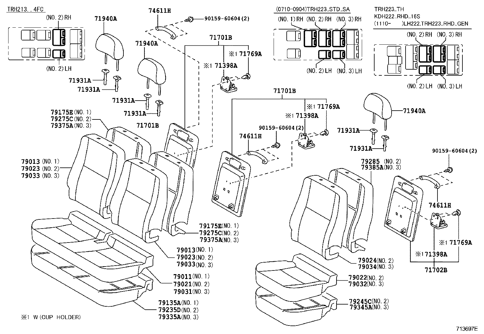  HIACE |  SEAT SEAT TRACK