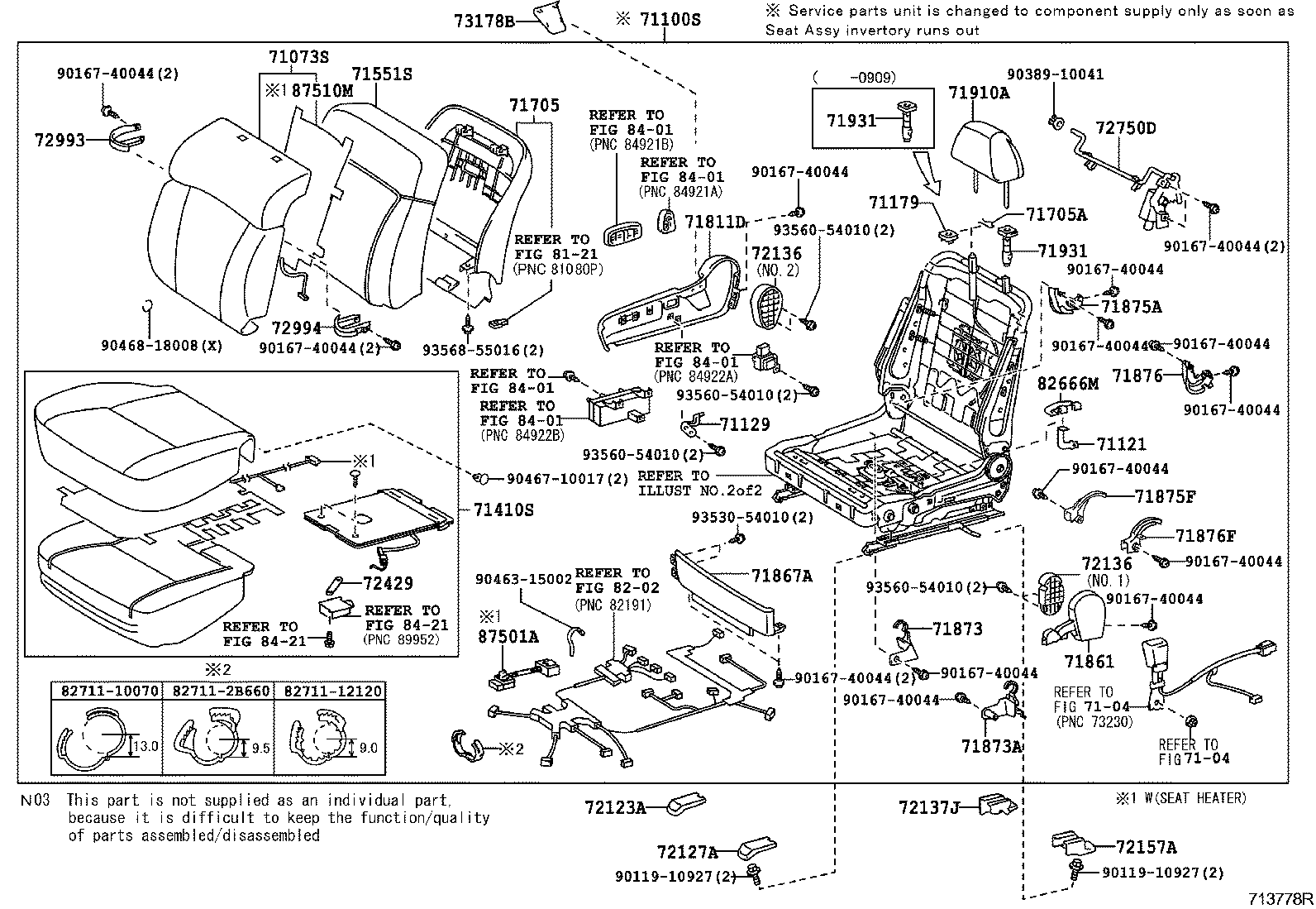  GS30 35 43 460 |  FRONT SEAT SEAT TRACK