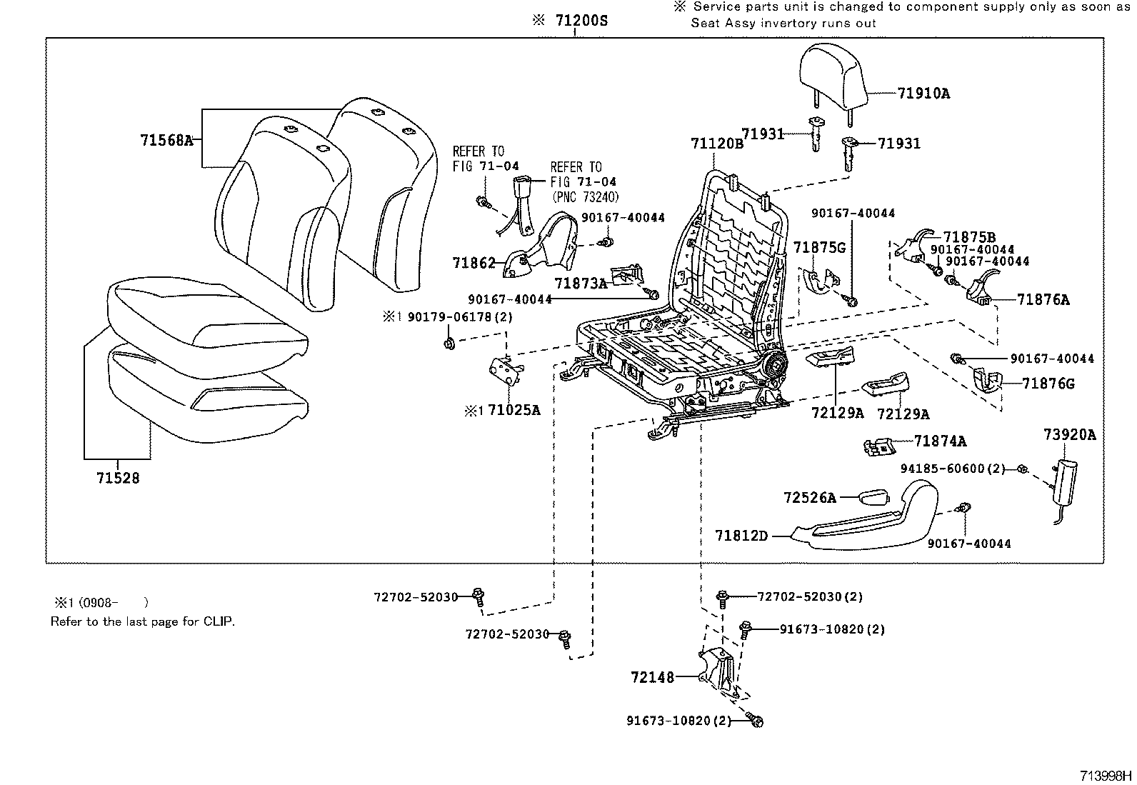  YARIS |  FRONT SEAT SEAT TRACK
