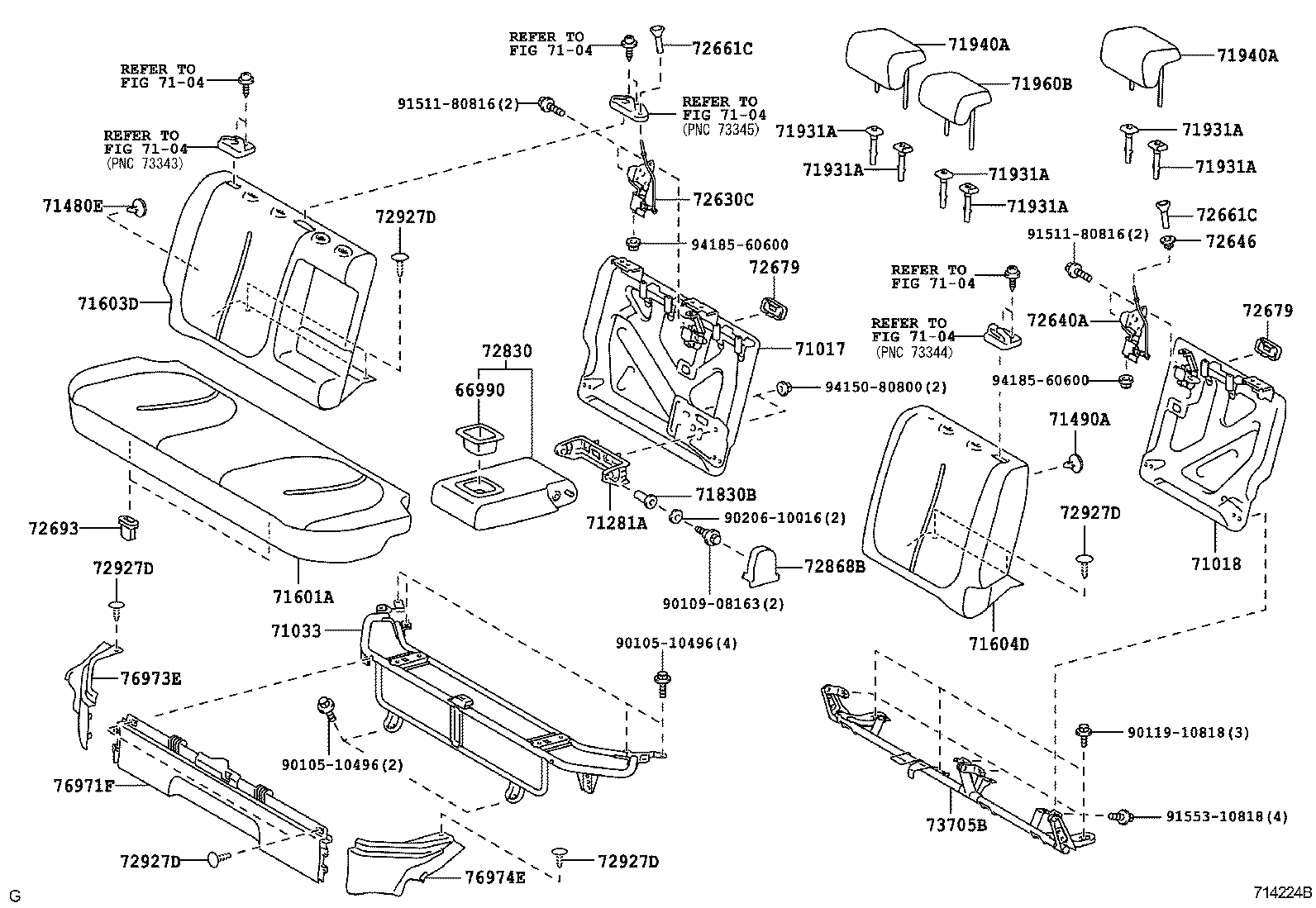  YARIS |  REAR SEAT SEAT TRACK