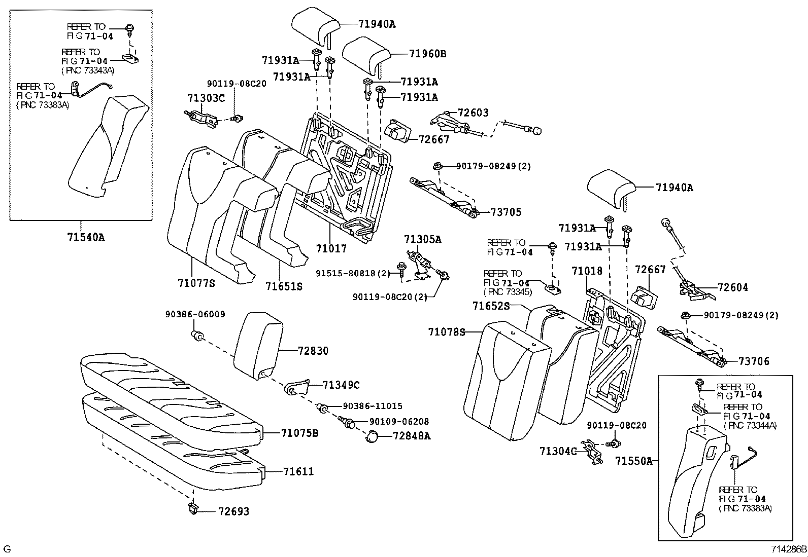  CAMRY JPP |  REAR SEAT SEAT TRACK