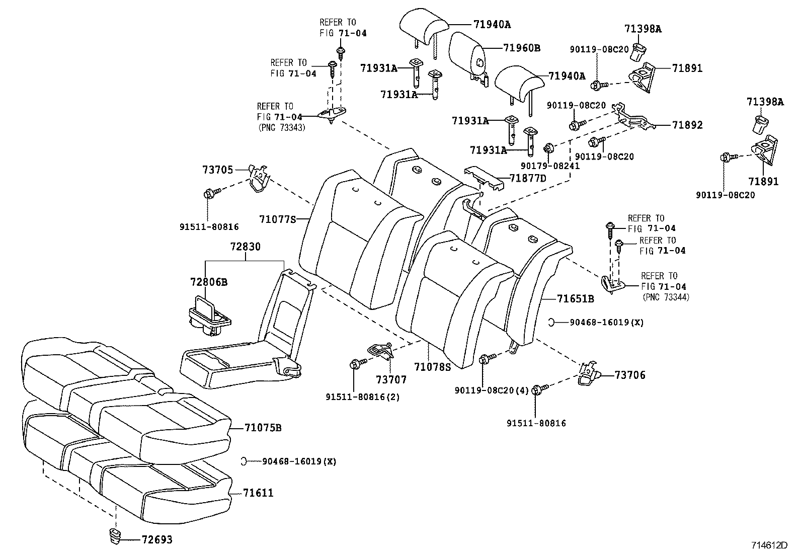  LS460 460L |  REAR SEAT SEAT TRACK