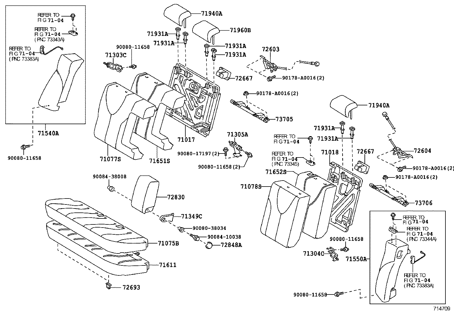  CAMRY NAP |  REAR SEAT SEAT TRACK