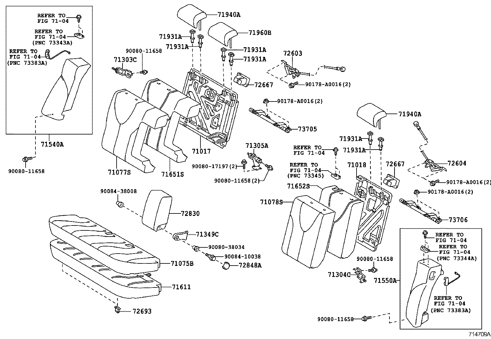  CAMRY HV NAP |  REAR SEAT SEAT TRACK