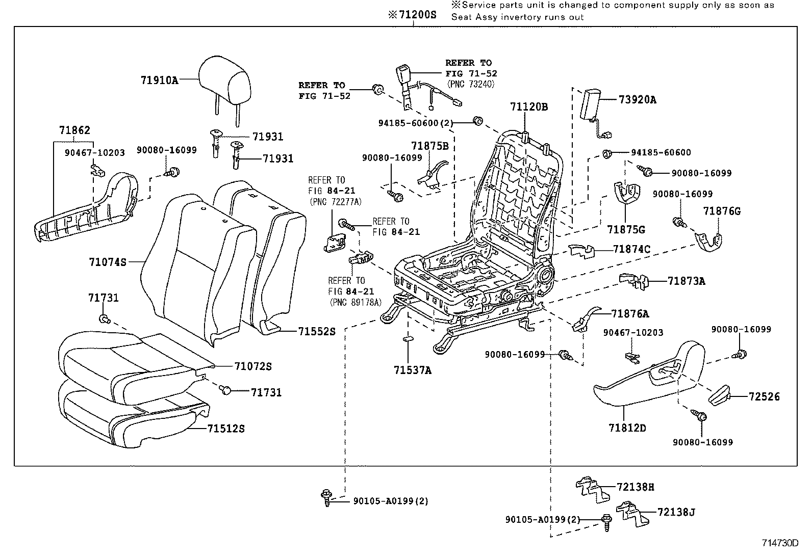  TUNDRA |  SEAT SEAT TRACK