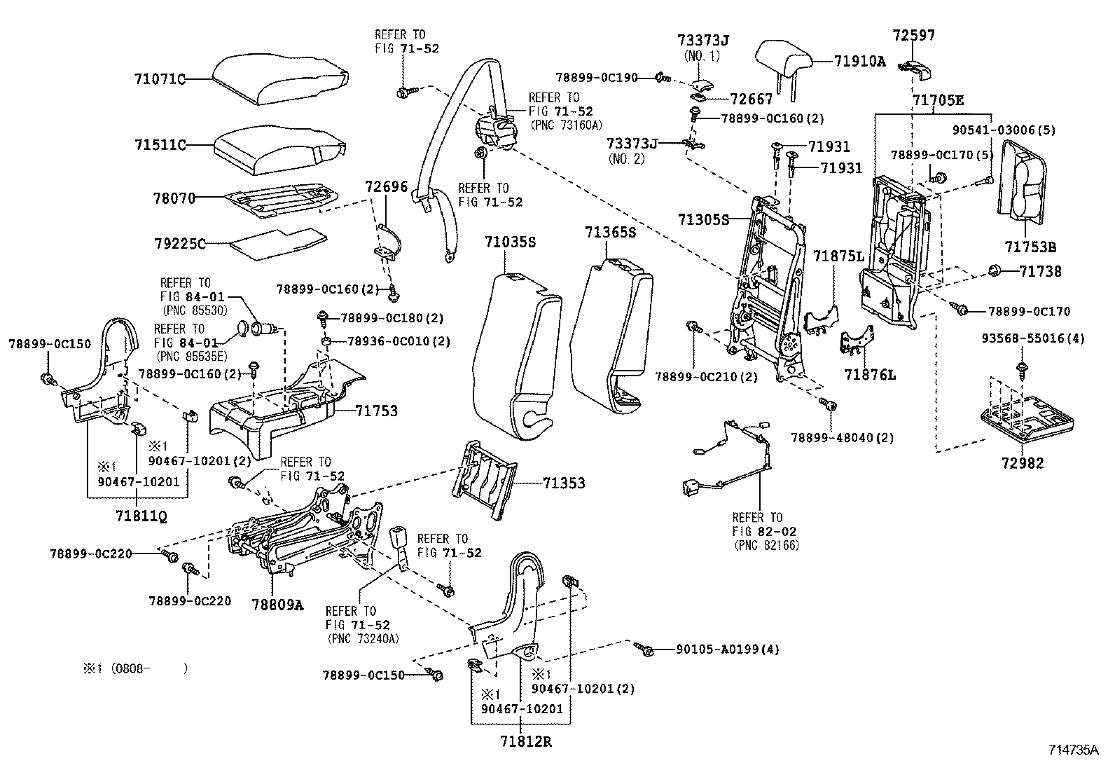  TUNDRA |  SEAT SEAT TRACK