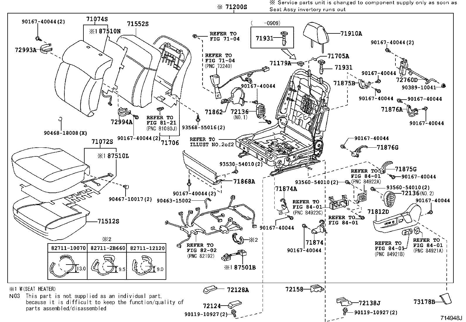  GS30 35 43 460 |  FRONT SEAT SEAT TRACK