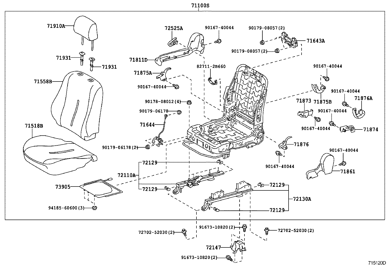  SCION XD |  FRONT SEAT SEAT TRACK