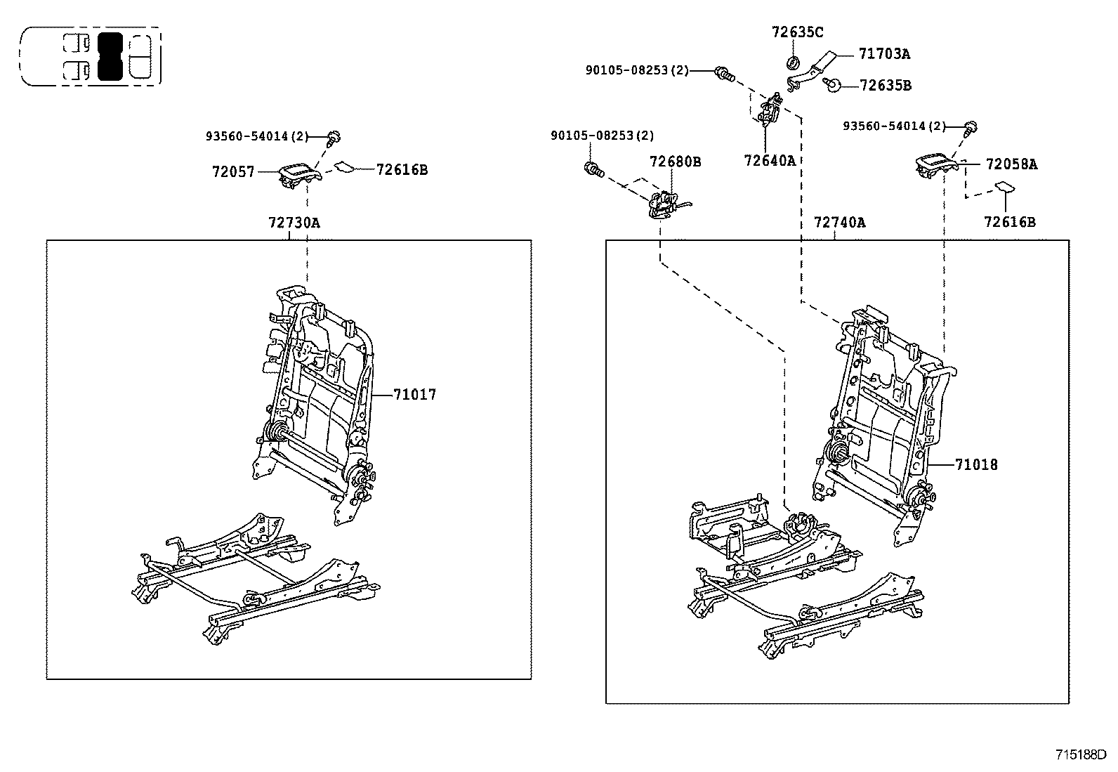  HIGHLANDER JPP |  REAR SEAT SEAT TRACK