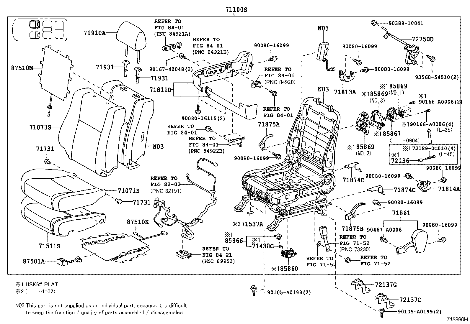  SEQUOIA |  SEAT SEAT TRACK