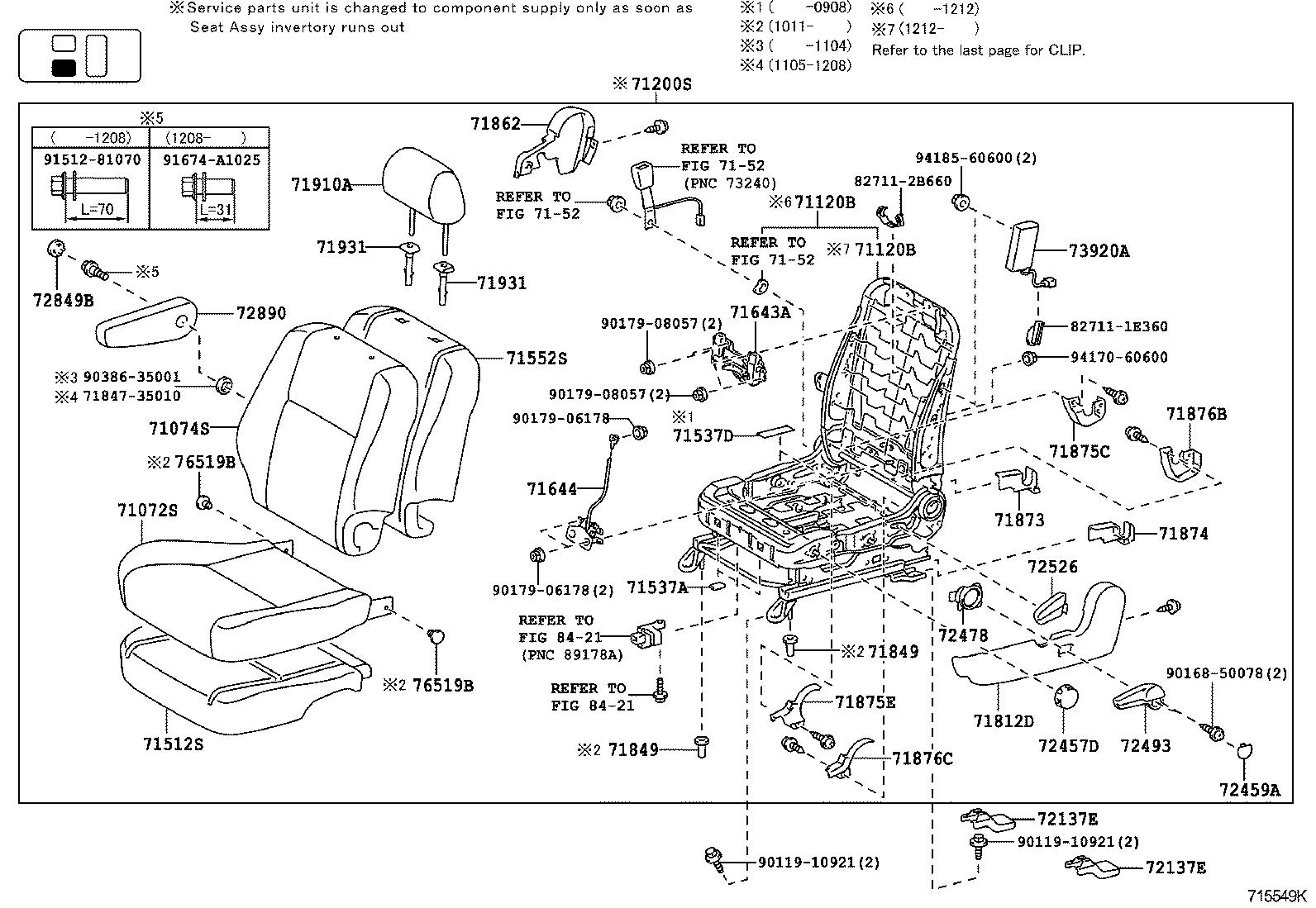  FJ CRUISER |  SEAT SEAT TRACK