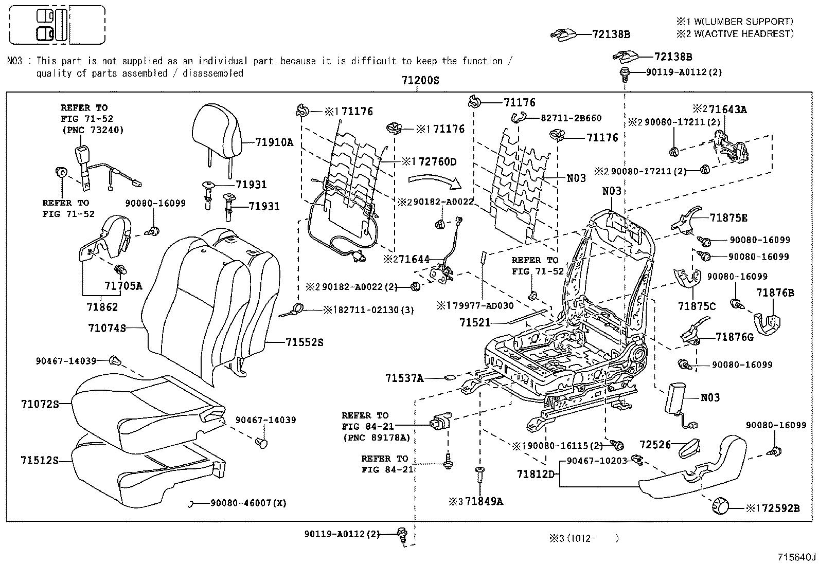  TACOMA |  SEAT SEAT TRACK