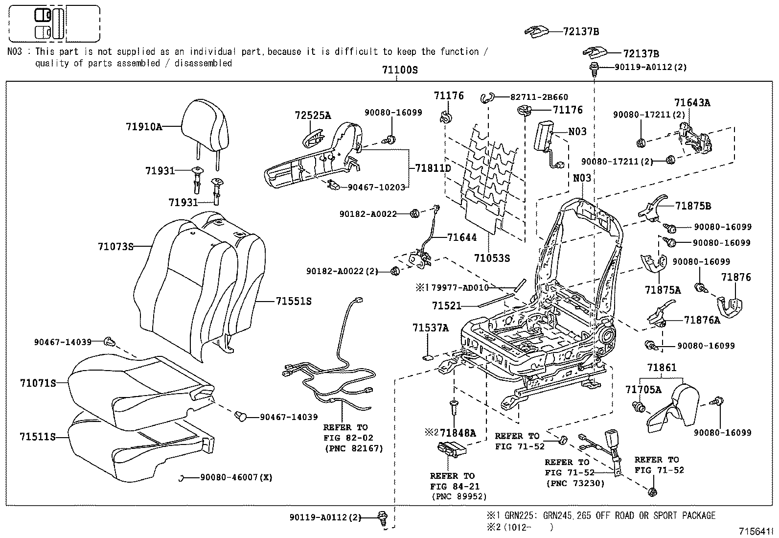  TACOMA |  SEAT SEAT TRACK