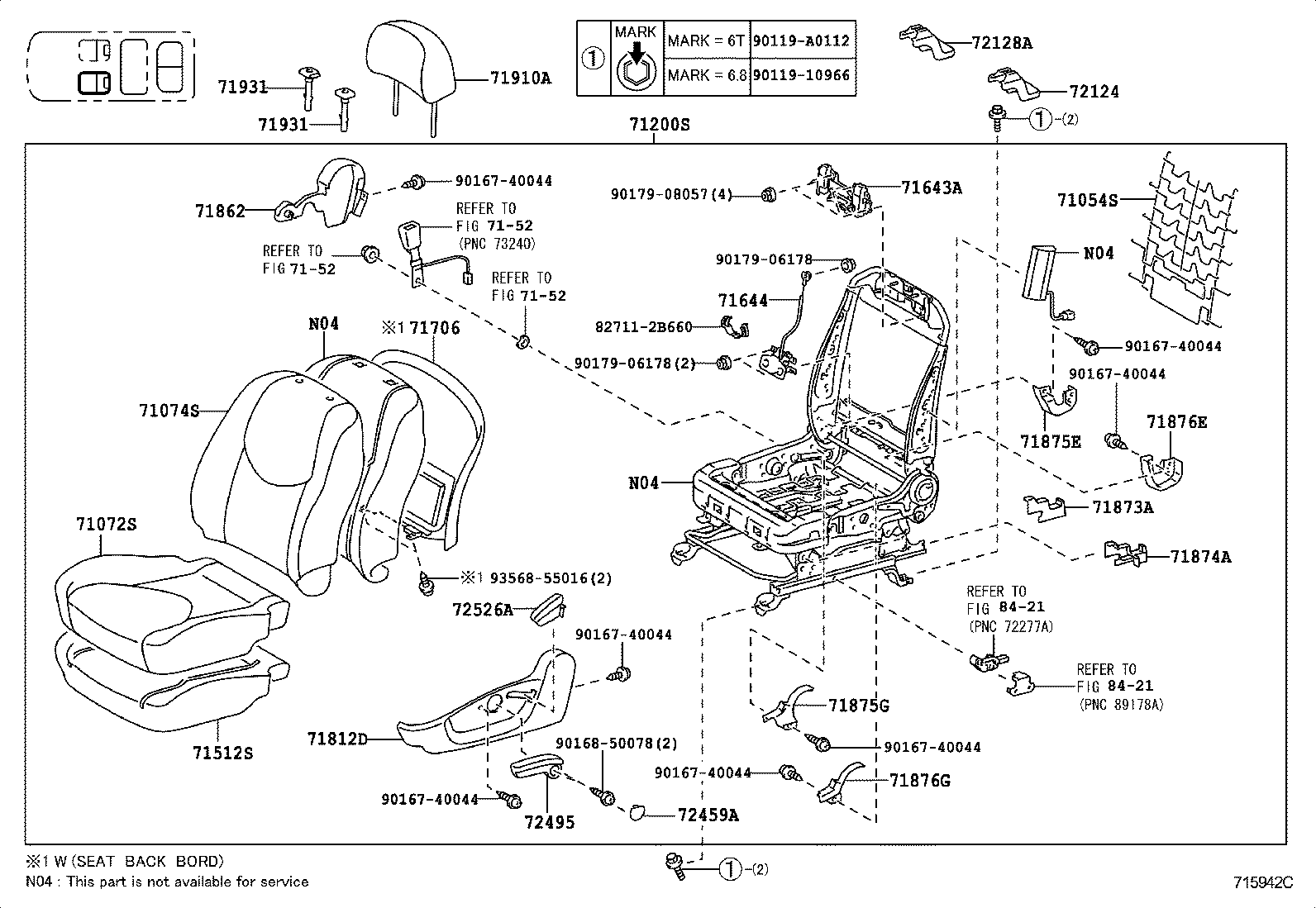  RAV4 NAP |  SEAT SEAT TRACK