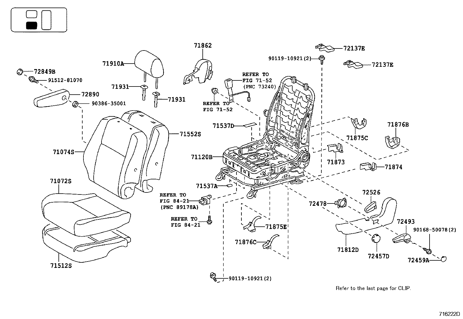  FJ CRUISER |  SEAT SEAT TRACK