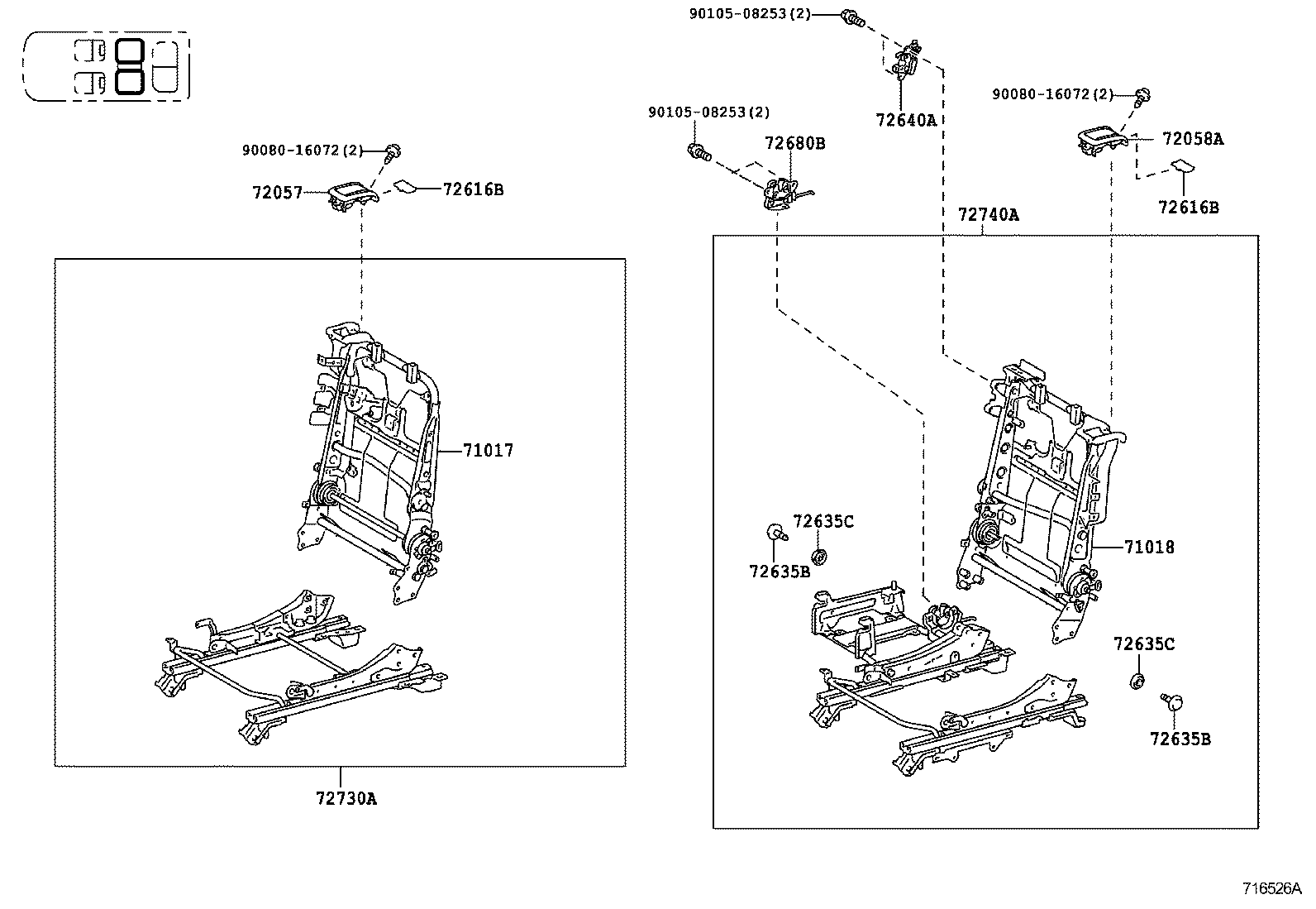  HIGHLANDER NAP |  REAR SEAT SEAT TRACK