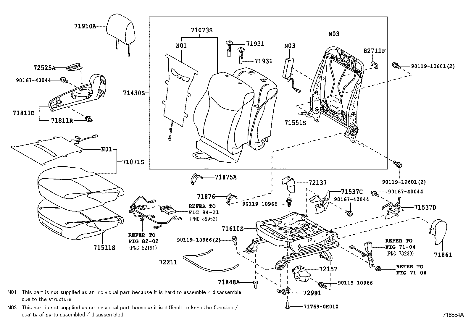  PRIUS PLUG IN HBD |  FRONT SEAT SEAT TRACK