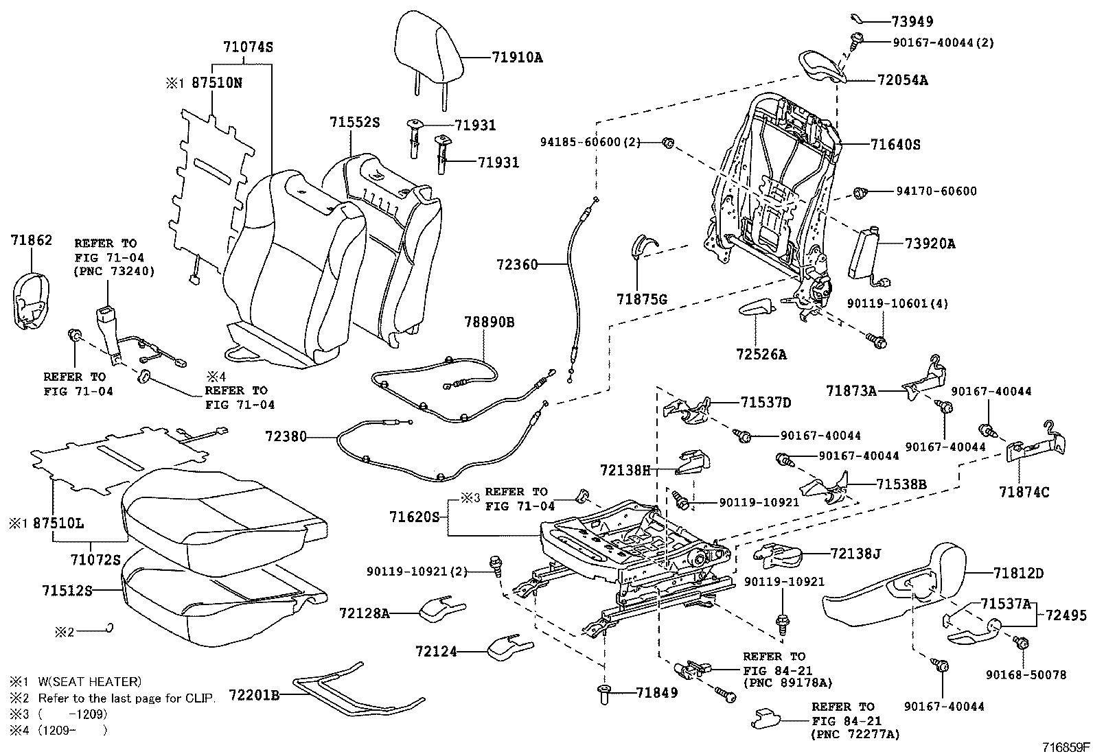  SCION TC |  FRONT SEAT SEAT TRACK