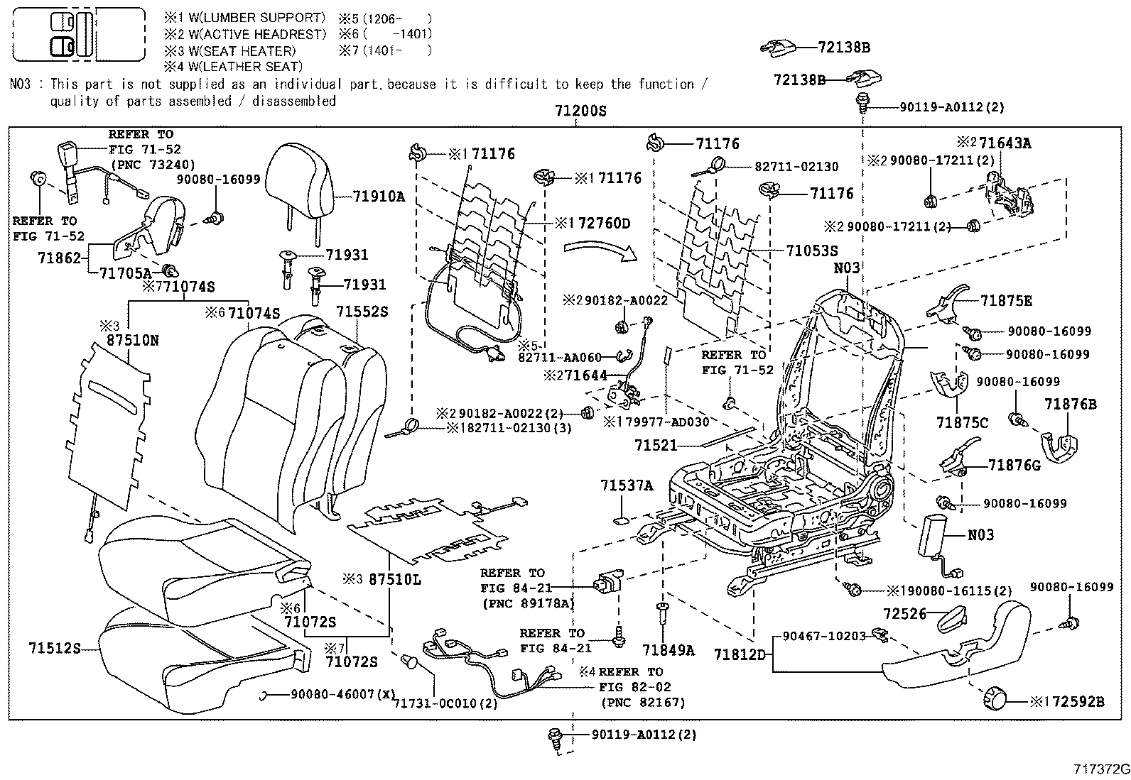  TACOMA |  SEAT SEAT TRACK