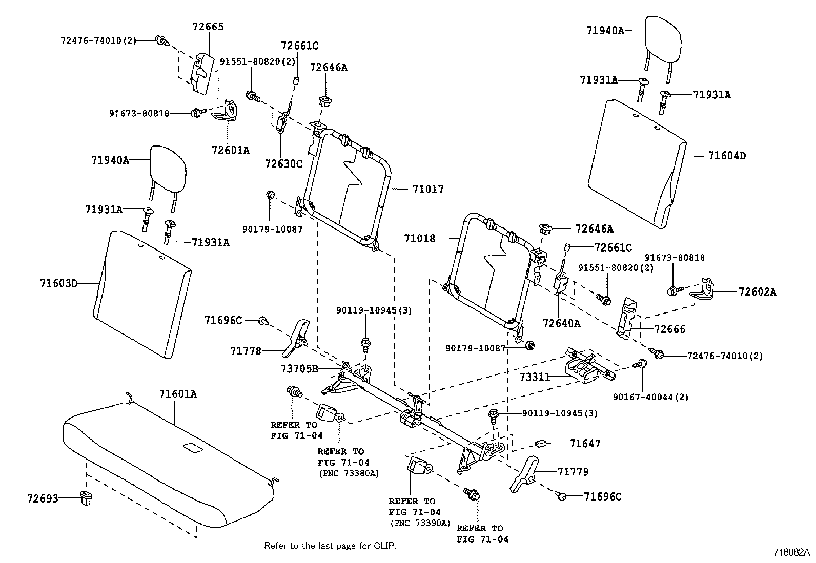  SCION IQ EV |  REAR SEAT SEAT TRACK