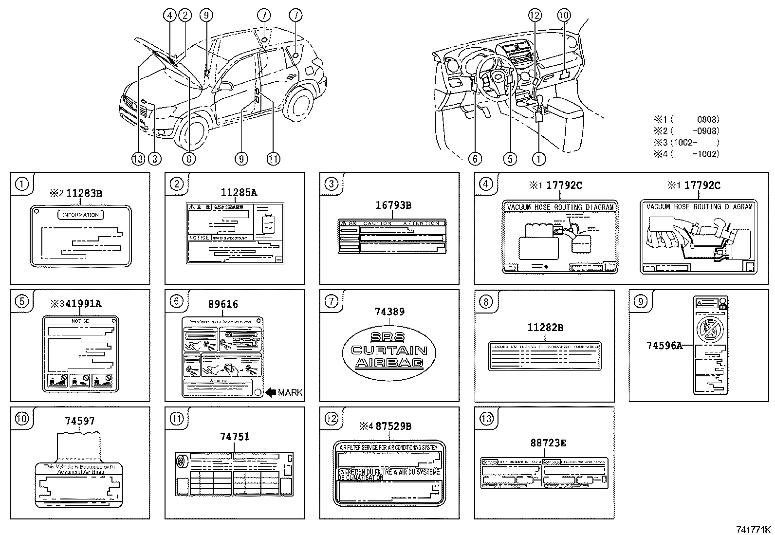  RAV4 JPP |  CAUTION PLATE