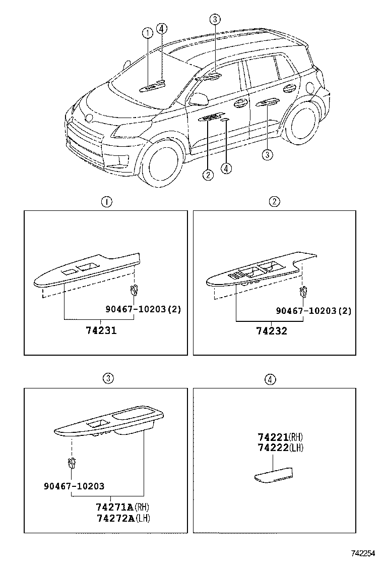  SCION XD |  ARMREST VISOR