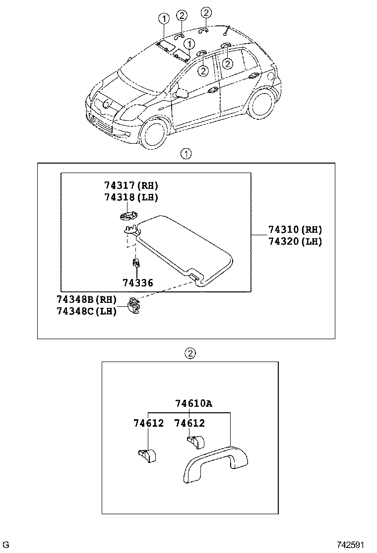  YARIS |  ARMREST VISOR