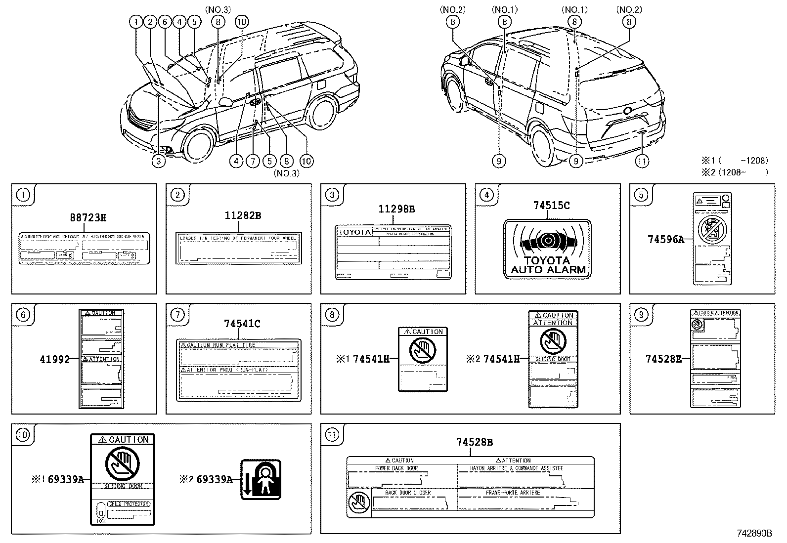  SIENNA |  CAUTION PLATE